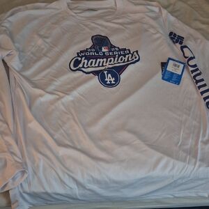 Los Angles Dodgers 2025 Championship  Columbia White Long Sleeve Tee Xxl